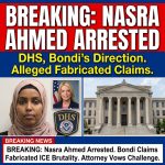 Breaking: Nasra Ahmed, referred to online as the “bananas and rice” Somali, was arrested by the U.S. Department of Homeland Security on the direction of former Florida Attorney General Pam Bondi, accused of obstructing ICE operations. Authorities allege Ahmed fabricated claims that she was brutalized by ICE; prosecutors point to a changed appearance, noting a removed bandage and an absence of visible wounds. Bondi’s office authorized the intervention after reviewing video and witness statements, officials say. Ahmed’s attorney disputes the accusations and vows to challenge the arrest. The investigation and any forthcoming charges remain ongoing, and court proceedings are expected.