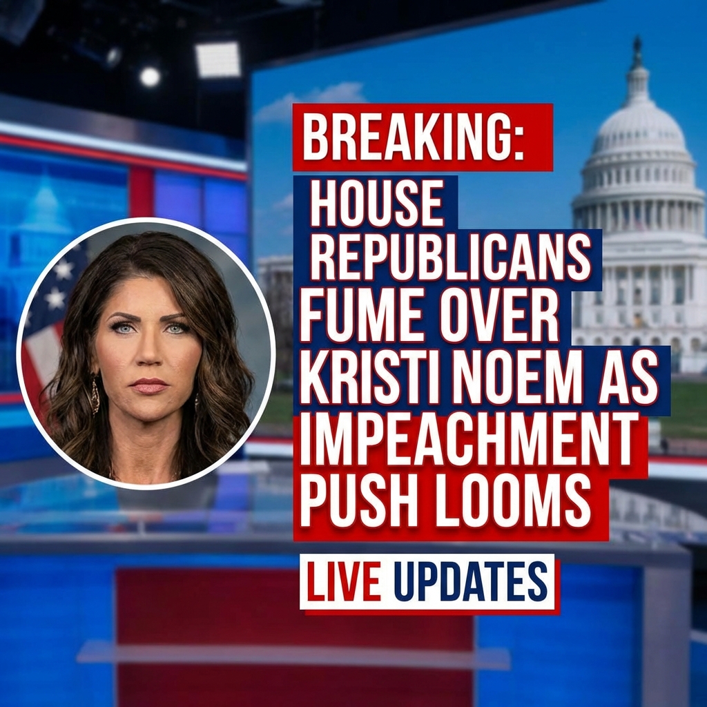 Breaking: House Republicans Fume Over Kristi Noem as Impeachment Push Looms