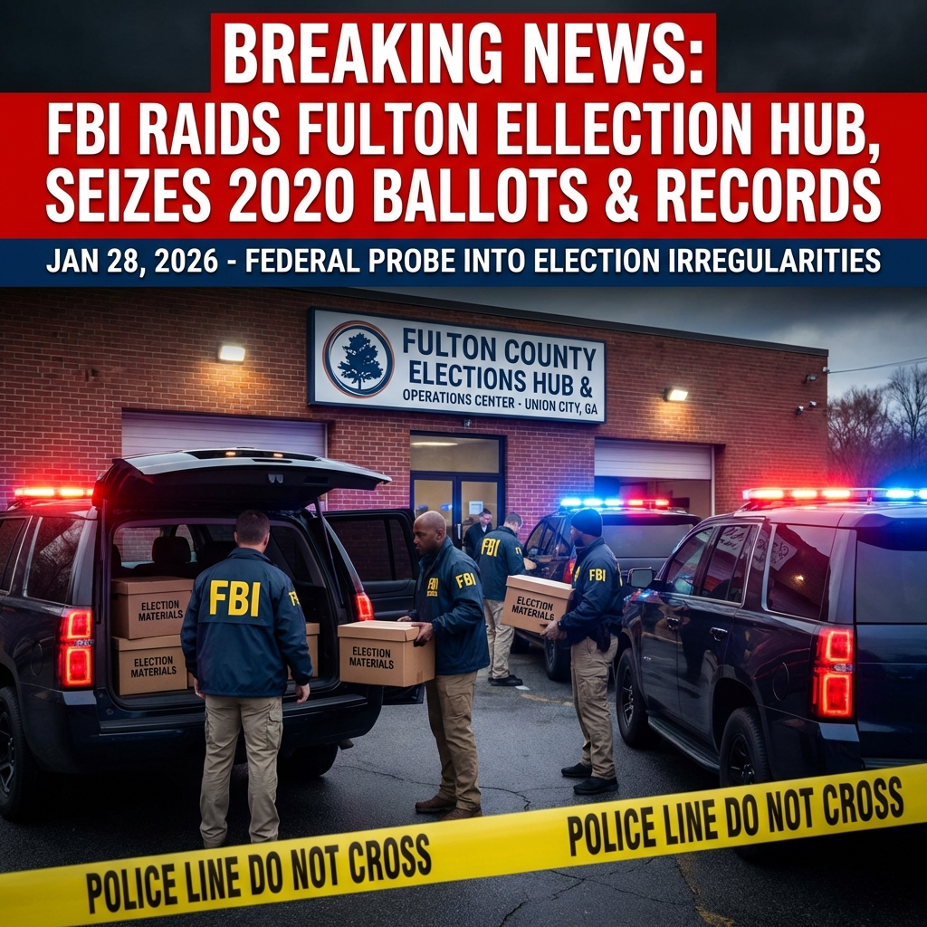 <p>On January 28, 2026, FBI agents executed a court-authorized search warrant at the Fulton County Elections Hub and Operations Center in Union City, Georgia, spending nearly twelve hours removing boxes of 2020 ballots, tabulator tapes, digital ballot images and voter rolls as part of a federal probe into preservation of election records and alleged 2020 irregularities. County officials say an initial warrant was corrected before seizure and have raised chain-of-custody and transparency concerns. The action follows long-running challenges to Georgia’s 2020 results and a DOJ suit seeking access to the same materials, prompting partisan debate statewide and national political fallout. (<a href="https://apnews.com/article/28e736037521b17197760d2394f0ab43?utm_source=openai">apnews.com</a>)</p>