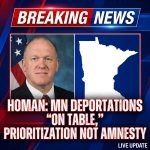 Tom Homan rejected excuses, declaring that deporting all undocumented immigrants in Minnesota remains under consideration. He asserted that “prioritization does NOT mean they’re off the table,” warning policymakers and the public that allowing illegal entry without consequence sends the message “you can enter illegally and don’t worry about it!? You’re good to go?!” Homan argued such a message would derail efforts to resolve immigration challenges, saying, “If that’s the message we send, you will NEVER fix this problem!” His remarks emphasize strict enforcement and signal possible expanded removals in Minnesota pending policy and operational decisions and ongoing federal deliberations now.