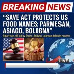 <p>Breaking: A bipartisan Safeguarding American Value‑Added Exports (SAVE) Act, led in the Senate by Sen. John Thune and Sen. Tammy Baldwin and in the House by Rep. Dusty Johnson, aims to protect U.S. food producers’ right to use common names like “parmesan,” “asiago,” and “bologna.” The bill would amend the Agricultural Trade Act to define “common names” and label foreign restrictions of those names as unfair trade practices, directing USDA and the U.S. Trade Representative to defend market access and negotiate protections abroad. Dairy and agricultural groups endorse the measure as key to preserving exports and countering EU geographic‑indication barriers. (<a href="https://www.thune.senate.gov/public/index.cfm/2023/5/thune-johnson-lead-bipartisan-bill-to-protect-u-s-agriculture-exports?utm_source=openai">thune.senate.gov</a>)</p>