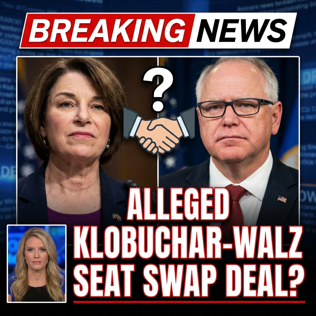 <p>Breaking: Conservative reporter Liz Collin alleged that Sen. Amy Klobuchar and Gov. Tim Walz may have struck an “inside deal” to install Walz in Klobuchar’s Senate seat if she wins Minnesota’s gubernatorial race. (<a href="https://www.ktsa.com/tim-walz-impeachment-minnesota-fraud-scandal-sparks-explosive-new-allegations/?utm_source=openai">ktsa.com</a>) Klobuchar announced her bid this week; Walz has said he won’t seek elective office again amid a widening welfare-fraud probe. (<a href="https://apnews.com/article/deec28156a6ed2aca6b12971824d6e3e?utm_source=openai">apnews.com</a>) Under Minnesota law, a governor can appoint a temporary Senate replacement if a vacancy occurs, with a special election to follow. (<a href="https://www.startribune.com/what-happens-to-amy-klobuchars-us-senate-seat-if-she-runs-for-governor/601558196?utm_source=openai">startribune.com</a>) Collin’s claim is unproven and has been framed as speculation by other outlets; officials have not confirmed any backroom arrangement as alleged. (<a href="https://gvwire.com/2026/01/22/amy-klobuchar-files-papers-for-run-to-succeed-tim-walz-as-minnesota-governor/?utm_source=openai">gvwire.com</a>)</p>