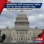 House Republicans introduced the “Make Elections Great Again” (MEGA) Act, a proposal that would overhaul federal voting rules. The bill would require voters to present photo identification at the polls, mandate citizenship verification to register, and obligate states to use paper ballots for federal elections. It also imposes stricter voter-roll maintenance requirements intended to remove ineligible or inactive registrants. Proponents say the measure will strengthen election integrity; critics argue it could suppress turnout and disproportionately affect marginalized voters. The MEGA Act is an introduced bill in the House and would need Senate approval and the president’s signature to become law.