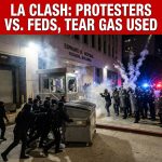 <p>On January 31, 2026, thousands of protesters converged on downtown Los Angeles and clashed with federal agents outside the Edward R. Roybal Federal Building where ICE detainees are held. Video and reports say rioters damaged a security kiosk, smashed windows, and pushed a large dumpster against the loading‑dock exit to barricade federal officers. Agents responded with tear gas, pepper balls and other crowd‑control measures; police declared the assembly unlawful and made arrests. The confrontation followed a day of nationwide “ICE Out” actions and prompted local officials and federal agencies to issue statements as the situation remained active into the night. (<a href="https://abc7.com/live-updates/live-updates-protesters-clash-officers-during-ice-protest-downtown-la/18511419/entry/18513186/?utm_source=openai">abc7.com</a>)</p>
