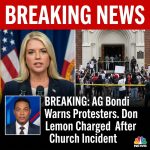 <p>Attorney General Pam Bondi warned anti-ICE protesters they will be pursued after a January 18 church disruption in St. Paul, saying anyone who disrupts a house of worship will be found, indicted and prosecuted. (<a href="https://www.yahoo.com/news/articles/coming-pam-bondi-threatens-anyone-181234575.html?utm_source=openai">yahoo.com</a>) The Justice Department has pressed charges tied to the incident that led to the indictment and arrest of former CNN host Don Lemon and several others. (<a href="https://apnews.com/article/8f09050ecabb2239b837d3f08c272f0d?utm_source=openai">apnews.com</a>) Bondi met the pastor, called the disturbance horrific, and vowed federal action to protect worshippers. (<a href="https://www.foxnews.com/politics/bondi-vows-accountability-after-church-attack-says-minnesota-a-mess-right-now.print?utm_source=openai">foxnews.com</a>) Civil‑liberties and press‑freedom advocates warn the prosecutions could chill protest and journalism, and Democrats harshly condemned the moves as overreach. Bondi said more details would be released. (<a href="https://apnews.com/article/8f09050ecabb2239b837d3f08c272f0d?utm_source=openai">apnews.com</a>)</p>