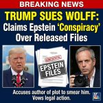<p>President Trump announced he will sue author Michael Wolff, accusing him of conspiring with Jeffrey Epstein to smear and politically damage Trump after the Justice Department released a large batch of Epstein files. (<a href="https://www.independent.co.uk/news/world/americas/us-politics/epstein-documents-release-live-updates-b2911090.html?utm_source=openai">independent.co.uk</a>) Speaking to reporters aboard Air Force One, Trump called Wolff a “third-rate writer,” said the emails show a plot to hurt him and declared the documents “absolve” him. (<a href="https://www.mediaite.com/politics/trump-aiming-to-sue-michael-wolff-for-conspiring-with-jeffrey-epstein-to-wreck-his-political-career/?utm_source=openai">mediaite.com</a>) He said he may also sue Epstein’s estate and vowed to pursue legal action “certainly” against Wolff. (<a href="https://www.mediaite.com/politics/trump-aiming-to-sue-michael-wolff-for-conspiring-with-jeffrey-epstein-to-wreck-his-political-career/?utm_source=openai">mediaite.com</a>) The claim follows publication of emails between Wolff and Epstein that mention Trump and discuss possible political damage, and sparked fresh controversy. (<a href="https://www.mediaite.com/politics/trump-aiming-to-sue-michael-wolff-for-conspiring-with-jeffrey-epstein-to-wreck-his-political-career/?utm_source=openai">mediaite.com</a>)</p>