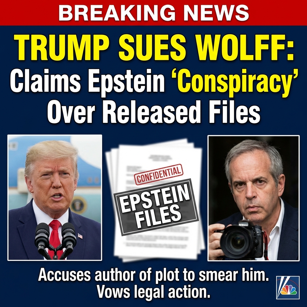 <p>President Trump announced he will sue author Michael Wolff, accusing him of conspiring with Jeffrey Epstein to smear and politically damage Trump after the Justice Department released a large batch of Epstein files. (<a href="https://www.independent.co.uk/news/world/americas/us-politics/epstein-documents-release-live-updates-b2911090.html?utm_source=openai">independent.co.uk</a>) Speaking to reporters aboard Air Force One, Trump called Wolff a “third-rate writer,” said the emails show a plot to hurt him and declared the documents “absolve” him. (<a href="https://www.mediaite.com/politics/trump-aiming-to-sue-michael-wolff-for-conspiring-with-jeffrey-epstein-to-wreck-his-political-career/?utm_source=openai">mediaite.com</a>) He said he may also sue Epstein’s estate and vowed to pursue legal action “certainly” against Wolff. (<a href="https://www.mediaite.com/politics/trump-aiming-to-sue-michael-wolff-for-conspiring-with-jeffrey-epstein-to-wreck-his-political-career/?utm_source=openai">mediaite.com</a>) The claim follows publication of emails between Wolff and Epstein that mention Trump and discuss possible political damage, and sparked fresh controversy. (<a href="https://www.mediaite.com/politics/trump-aiming-to-sue-michael-wolff-for-conspiring-with-jeffrey-epstein-to-wreck-his-political-career/?utm_source=openai">mediaite.com</a>)</p>