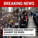 <p>Thousands marched through downtown Chicago to protest Immigration and Customs Enforcement, flooding the Loop with chants and signs and declaring, “We are Black, Brown, White, Asian, together, defending our humanity.” Organizers framed the action as multiracial solidarity against recent ICE raids and federal enforcement tactics, calling for protections for immigrants and community safety. Marchers moved from Federal Plaza through city streets, confronting a heavy police presence; some arrests were reported amid clashes. The demonstration was part of nationwide anti‑ICE actions this week, highlighting grassroots courage, cross‑racial power, and renewed calls to end aggressive deportation operations. Mobilizing communities across the country. (<a href="https://chicago.suntimes.com/immigration/2025/06/10/thousands-rally-downtown-immigration-protests?utm_source=openai">chicago.suntimes.com</a>)</p>