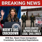 <p>Homeland Security Secretary Kristi Noem has vowed to double down on immigration enforcement and accelerate deportations to “keep Americans safe.” (<a href="https://www.dhs.gov/news/2025/02/25/secretary-noem-announces-agency-will-enforce-laws-penalize-aliens-country-illegally?utm_source=openai">dhs.gov</a>) Her DHS announced stepped‑up use of Immigration and Nationality Act penalties, nationwide operations like “Operation Salvo,” and multimillion‑dollar warnings urging noncitizens to self‑deport. (<a href="https://www.foxnews.com/us/noem-says-trump-administration-on-offense-using-every-single-tool-we-have-protect-americans?utm_source=openai">foxnews.com</a>) Noem has deputized State Department agents and other federal personnel to assist arrests and removals. (<a href="https://www.dhs.gov/news/2025/02/20/secretary-noem-deputized-state-department-officials-immigration-officers?utm_source=openai">dhs.gov</a>) DHS moved to end Temporary Protected Status for Haitians, triggering lawsuits; a federal judge temporarily blocked an early termination. (<a href="https://apnews.com/article/ce021d96aeb81af607fcd5c7f9784c3b?utm_source=openai">apnews.com</a>) Supporters praise the crackdown; advocates, cities, and faith leaders warn of legal and humanitarian harms, and critics say consequences could be severe.</p>