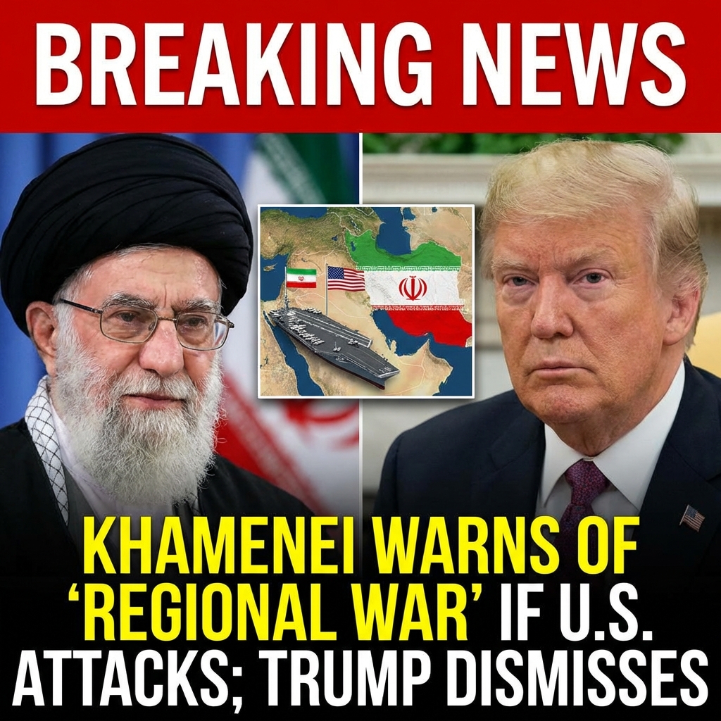 <p>Iran’s supreme leader Ayatollah Ali Khamenei warned on February 1 that any U.S. attack would spark a “regional war,” criticizing foreign designs on Iran and labeling protests a failed coup. President Trump, asked about the warning, dismissed it, saying the United States has “the biggest, most powerful ships” nearby and that “hopefully we’ll make a deal — if we don’t, then we’ll find out whether or not he was right.” The remarks come as USS Abraham Lincoln carrier group and other warships were sent to the region after Tehran’s violent crackdown on demonstrations that began December 28 over collapsing rial. (<a href="https://apnews.com/article/c0023d9ff1e7c4e6fa92077d640e244c?utm_source=openai">apnews.com</a>)</p>