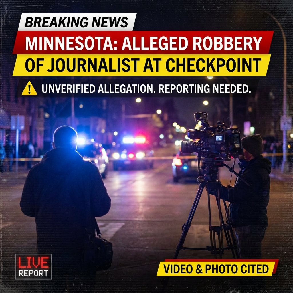 A social media post alleges that leftists attempted to rob journalist @VenturaReport while they filmed an alleged illegal checkpoint in Minnesota. The post asserts leftist militants are now in complete control of Minneapolis and criticizes authorities for inaction, saying “THIS CANNOT CONTINUE!” Video and a photograph are cited as evidence in the post. The claim frames the incident as part of a larger takeover and urges urgent response. These assertions come from the original post and have not been independently verified; readers are advised to treat them as allegations pending official confirmation. More reporting is needed to establish facts accurately.