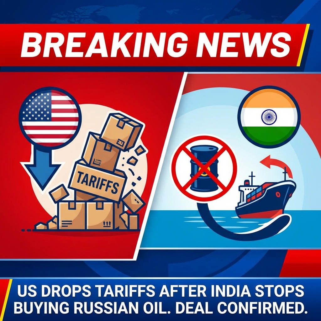 Breaking: US Agrees to Drop Tariffs After India Stops Buying Russian Oil