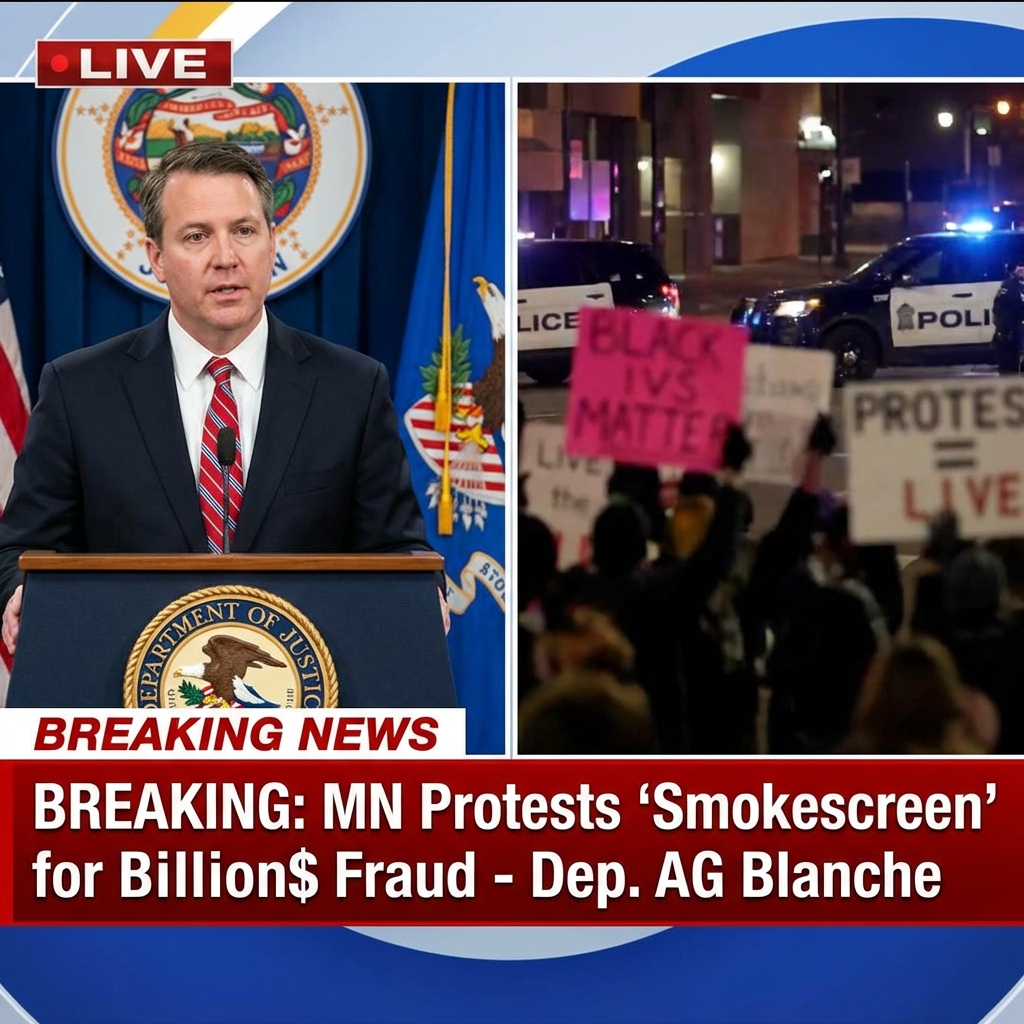 <p>Deputy Attorney General Todd Blanche alleged that recent Minneapolis anti‑ICE protests are a smokescreen for large-scale fraud tied to Minnesota benefit scandals across the state. Blanche said federal attention is shifting to alleged billions in false claims, and Justice Department officials have mobilized extra prosecutors to Minnesota. News reports describe multiple federal inquiries — civil‑rights and criminal probes — including investigations related to Gov. Tim Walz and Mayor Jacob Frey’s rhetoric. Authorities have executed raids, arrests, and freezes on payments amid ongoing investigations. Blanche framed the unrest as a distraction from the fraud probes, which remain under active federal review.</p>
<p>Sources: (<a href="https://www.newsmax.com/us/todd-blanche-minnesota-minneapolis/2026/01/26/id/1243612/">newsmax.com</a>)</p>