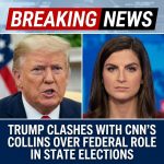 Breaking: President Trump shut down CNN’s Kaitlan Collins after she pressed him on nationalizing elections, asserting, “I want to see elections be HONEST… [States] can administer the elections, but they have to do it HONESTLY.” He argued when states “run their elections… HORRIBLY” the federal government “should get involved,” saying if states “can’t count votes legally and honestly, then somebody else should take over.” Collins challenged constitutionality and partisan implications; critics warned the proposal threatens state authority and voting rights, while supporters cited election-integrity concerns. The exchange reignited debate over federal versus state control of voting, and public trust nationwide.