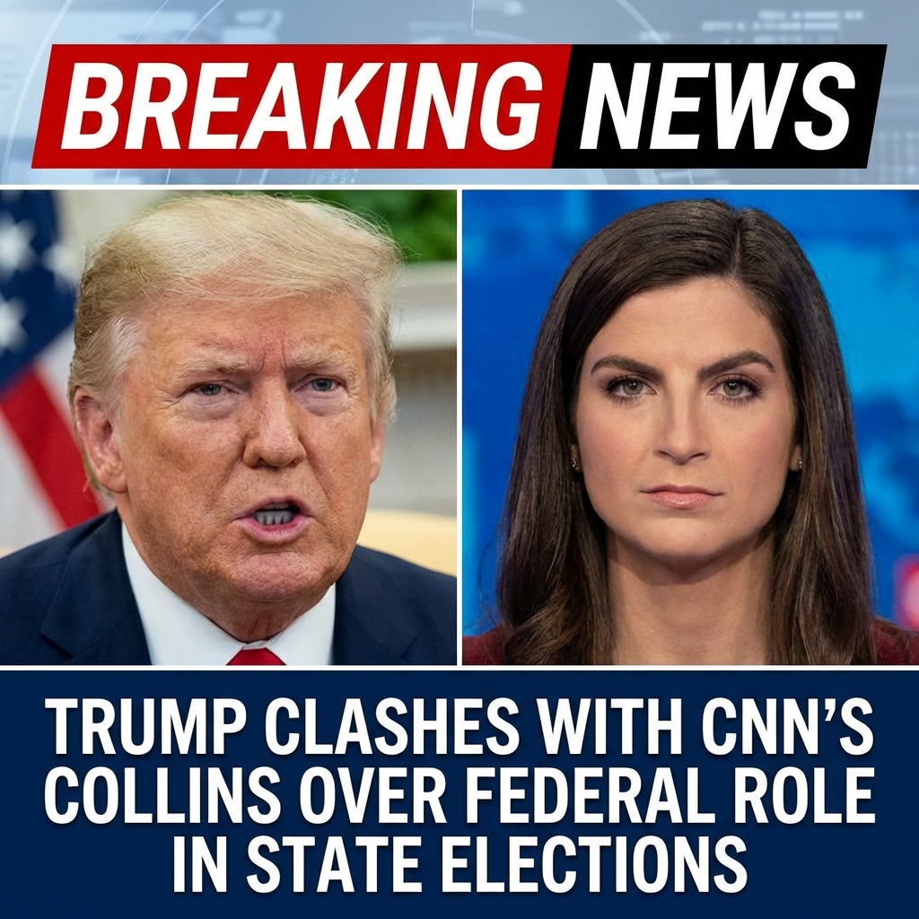 Breaking: President Trump shut down CNN’s Kaitlan Collins after she pressed him on nationalizing elections, asserting, “I want to see elections be HONEST… [States] can administer the elections, but they have to do it HONESTLY.” He argued when states “run their elections… HORRIBLY” the federal government “should get involved,” saying if states “can’t count votes legally and honestly, then somebody else should take over.” Collins challenged constitutionality and partisan implications; critics warned the proposal threatens state authority and voting rights, while supporters cited election-integrity concerns. The exchange reignited debate over federal versus state control of voting, and public trust nationwide.