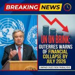 <p>UN Secretary-General António Guterres warned the organization could be on the brink of financial collapse unless major contributors, especially the United States, resume full payments, citing roughly $2.2 billion owed to the U.N.’s regular (core) budget. He said record unpaid dues (about $1.57 billion at end of 2025) and near-exhausted liquidity risk preventing execution of the $3.45 billion 2026 budget and could force the U.N. to run out of cash by July 2026. Guterres urged member states to honor obligations or reform antiquated rules that require returning unspent funds, and warned immediate action is needed to avoid paralysis and disruption. (<a href="https://apnews.com/article/77a204381b059685a490f80f73a0ec97?utm_source=openai">apnews.com</a>)</p>