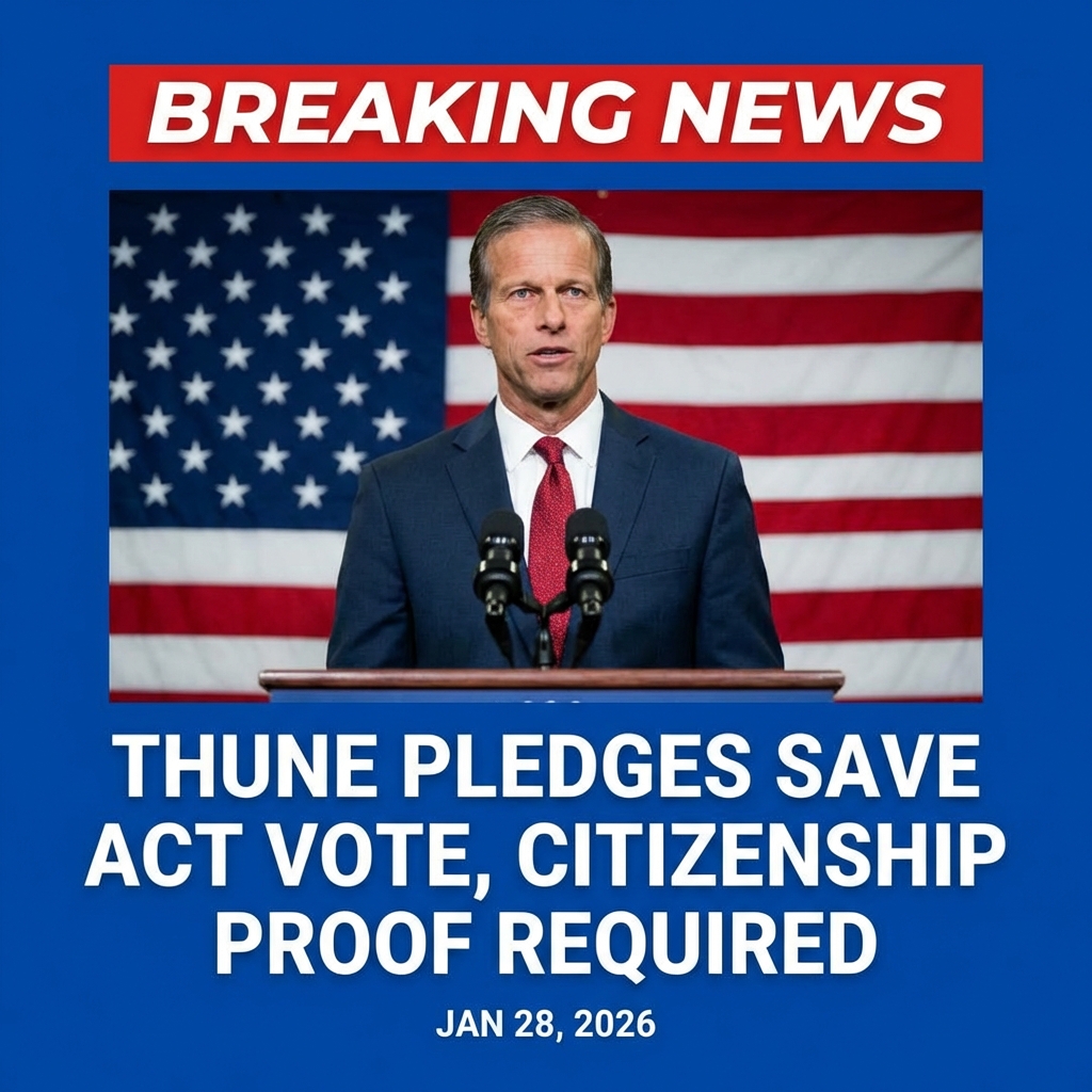 <p>Senate Majority Leader John Thune said at a Republican leadership press conference on January 28, 2026, he won’t back efforts that “undermine law enforcement’s ability to do their job” while discussing DHS and election proposals. (<a href="https://twstalker.com/smitty4236/status/2018813328030888144?utm_source=openai">twstalker.com</a>) Thune said he will schedule a Senate vote on the SAVE Act and supports a revised bill requiring documentary proof of citizenship for registration and photo identification for ballots. (<a href="https://www.democracydocket.com/news-alerts/gop-senate-leader-save-act-vote-coming-im-for-it/?utm_source=openai">democracydocket.com</a>) The bill is being amended and hasn’t cleared committee; passage faces filibuster hurdles needing 60 votes. (<a href="https://www.democracydocket.com/news-alerts/gop-senate-leader-save-act-vote-coming-im-for-it/?utm_source=openai">democracydocket.com</a>) Supporters Sen. Mike Lee and Sen. Rick Scott praised the pledge, while Democrats and voting-rights groups warned it could suppress turnout. (<a href="https://www.dailysignal.com/2026/01/29/huge-deal-thune-pledges-election-security-vote-in-senate/?utm_source=openai">dailysignal.com</a>)</p>