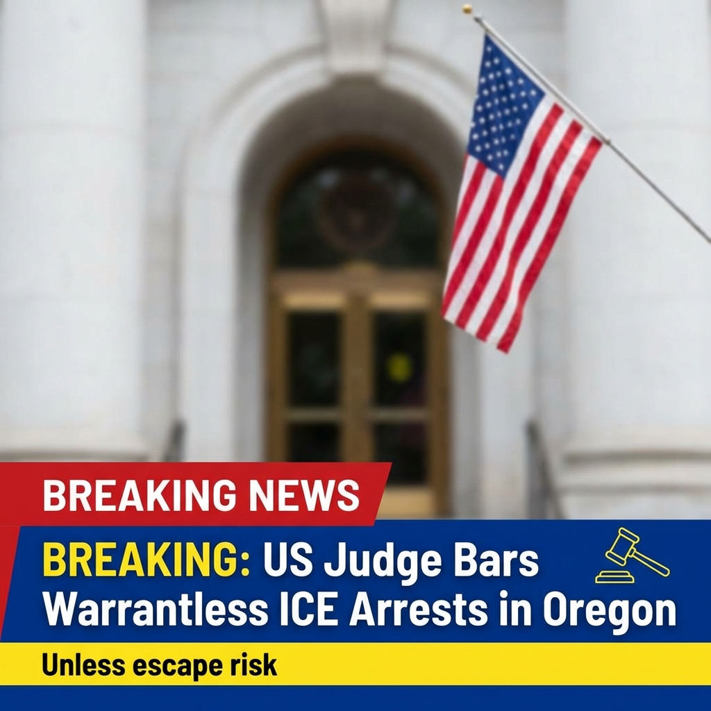 BREAKING: US judge bars ICE warrantless arrests in Oregon absent escape risk