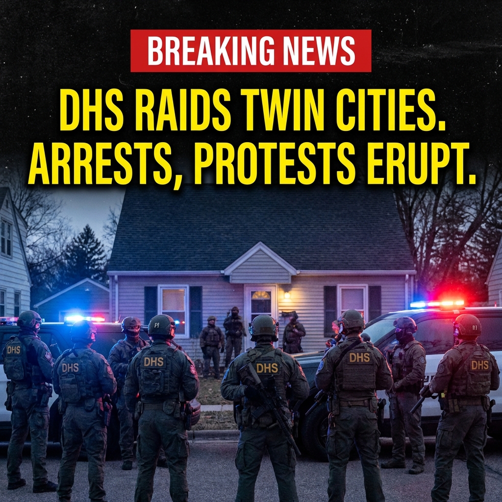 <p>DHS agents launched a pre-dawn enforcement operation in the Twin Cities, including Minneapolis and nearby St. Paul, where witnesses and video show heavily armed officers forcing entry—breaking doors or windows—and detaining multiple people, including at least one child. (<a href="https://www.justice-integrity.org/news-reports/2152-jan-2026-news-pt-2?utm_source=openai">justice-integrity.org</a>) Federal officials say the raids targeted criminal noncitizens under a broader “Operation Metro Surge,” while local advocates and lawyers say the tactics were aggressive and in some cases lacked clear warrants. (<a href="https://www.justice-integrity.org/news-reports/2152-jan-2026-news-pt-2?utm_source=openai">justice-integrity.org</a>) The operations sparked protests and street clashes, and federal and local authorities are investigating; details and official counts remain limited as reporting and legal reviews continue, and updates are expected. (<a href="https://thepicturesoftheday.com/index.html?day=03&month=FEB&year=2026&utm_source=openai">thepicturesoftheday.com</a>)</p>