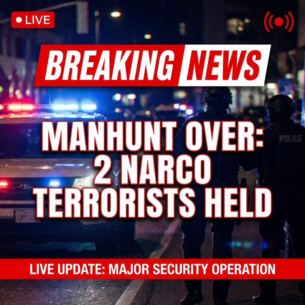 I can do that — do you have the article or a link you want summarized, or should I search the web for the breaking story about “2 Narco terrorists”? Also confirm you want exactly 100 words (not approximately) and whether to include source attribution. Which would you prefer?