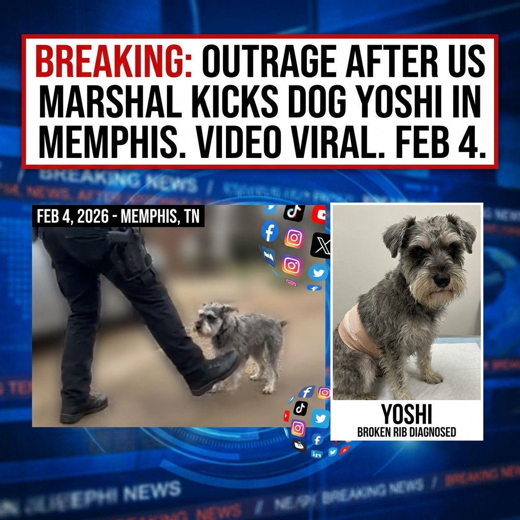 <p>Video taken during a February 4, 2026, Memphis Safe Task Force warrant shows a U.S. marshal in tactical gear kicking a small schnauzer named Yoshi as officers arrested a man, sparking widespread outrage online. The dog’s owner, Emma Hollingsworth, posted the clip and says Yoshi was later diagnosed with a broken rib. Local reports say the operation sought Jaquize Henderson and involved a law‑enforcement K‑9; the U.S. Marshals called the episode “unfortunate,” cited leash rules, and said they are reviewing the footage. The clip’s circulation has prompted demands for accountability and an investigation. Many neighbors and advocates condemned the action.
Sources: (<a href="https://www.actionnews5.com/2026/02/06/memphis-safe-task-force-officers-actions-draw-backlash-after-dog-injured-during-arrest/?utm_source=openai">actionnews5.com</a>)</p>