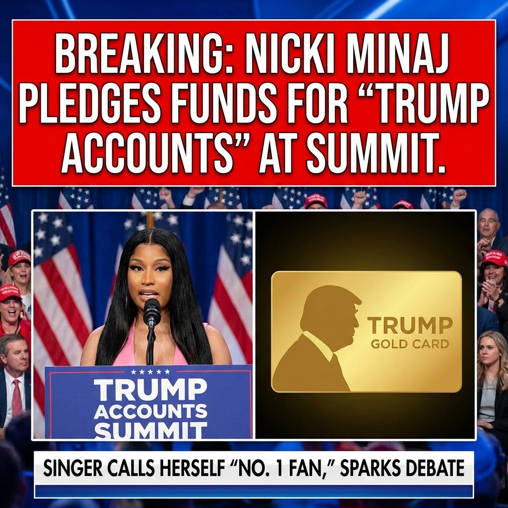 <p>At the Trump Accounts summit in Washington on January twenty eighth, two thousand twenty six, Nicki Minaj said she was probably the president’s number one fan and pledged between one hundred fifty thousand and three hundred thousand dollars to fund Trump Accounts for babies born from 2025 through 2028. (<a href="https://english.aaj.tv/news/330451643/nicki-minaj-declares-herself-trumps-no1-fan-at-trump-accounts-summit?utm_source=openai">english.aaj.tv</a>) She added that criticism does not affect her and motivates more support, remarks that pleased many MAGA backers and provoked sharp backlash from critics and former fans. (<a href="https://www.thewrap.com/media-platforms/politics/nicki-minaj-responds-backlash-donald-trump-support/?utm_source=openai">thewrap.com</a>) The appearance also included reports about a Trump Gold Card and renewed debate over celebrity influence in politics and sparked a sustained national conversation. (<a href="https://www.euronews.com/culture/2026/01/29/nicki-minaj-calls-herself-donald-trumps-no-1-fan-furthering-fan-dismay?utm_source=openai">euronews.com</a>)</p>