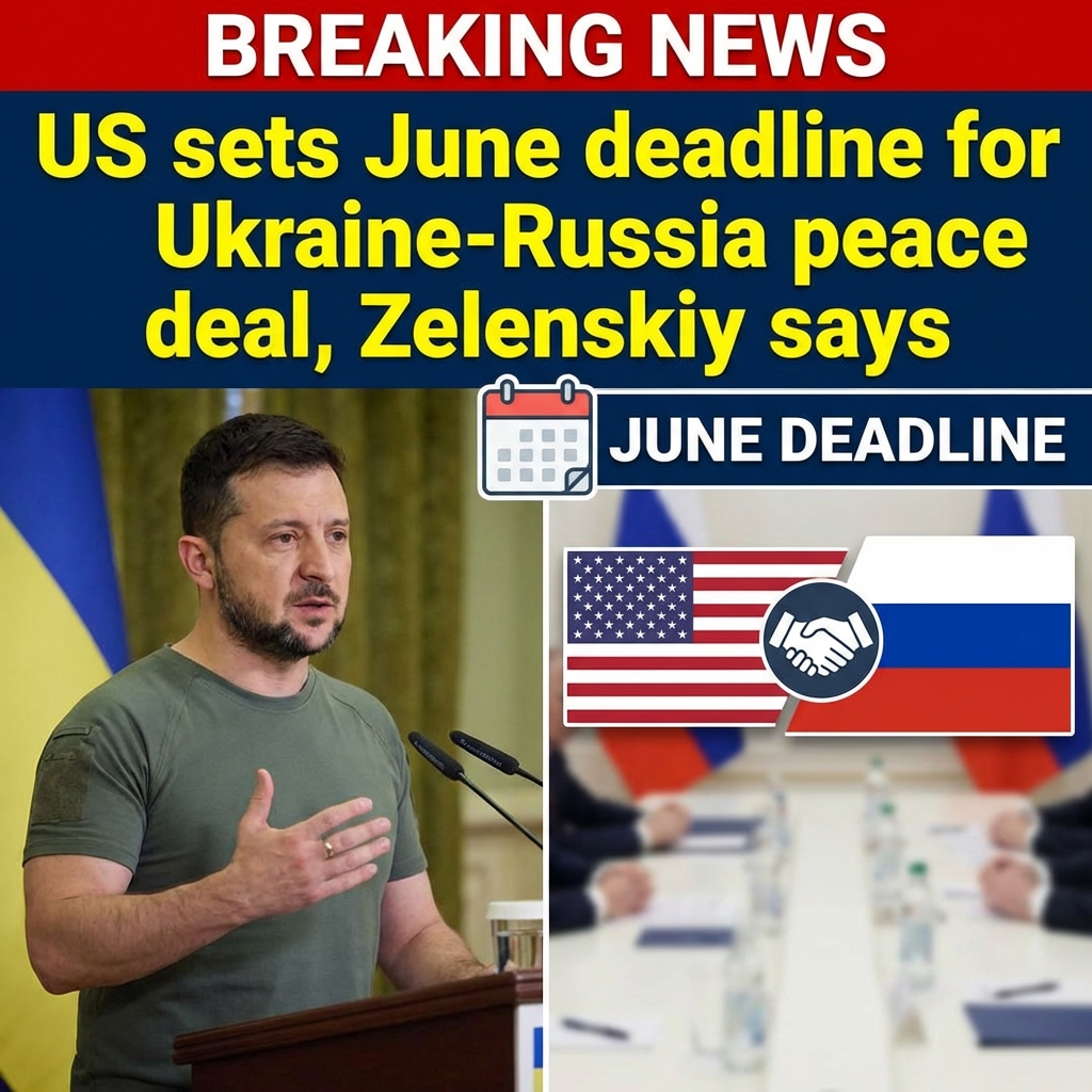 Breaking: Zelenskyy Says US Sets June Deadline for Ukraine-Russia Peace Deal