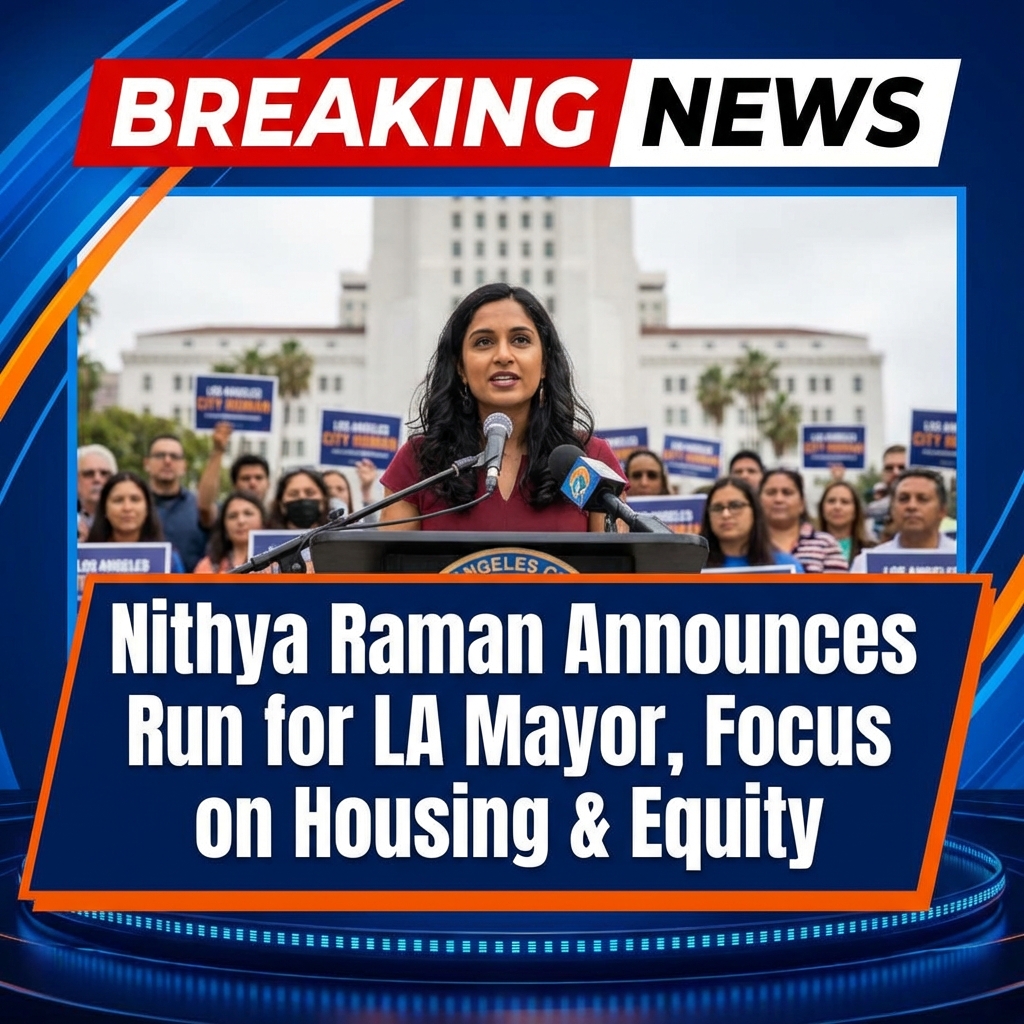 Breaking: Nithya Raman Announces Run for Los Angeles Mayor, Focuses on Housing and Equity