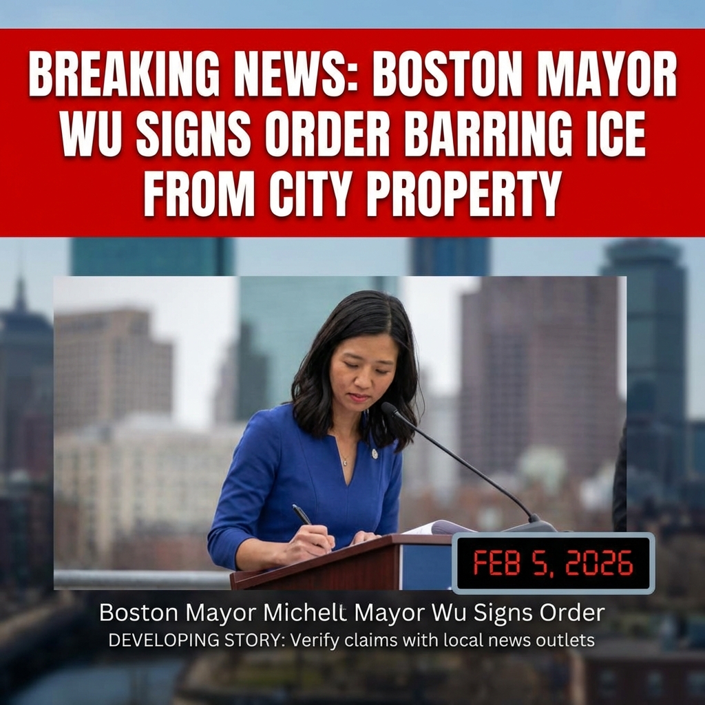 <p>Boston Mayor Michelle Wu on February 5, 2026 signed an executive order barring ICE from using city‑owned property for immigration enforcement and directing Boston police to prioritize de‑escalation and investigate alleged federal misconduct. The order followed national reports of aggressive ICE operations elsewhere. Social posts claim that, immediately after the signing, ICE “stormed” Wu’s neighborhood and arrested an undocumented person; however, I found no credible news reports corroborating a raid in her neighborhood or an immediate arrest tied to the order. The situation is developing; verify claims with reputable local outlets before sharing. I can help draft a verified post. (<a href="https://www.wbur.org/news/2026/02/05/boston-mayor-michelle-wu-ice-executive-order?utm_source=openai">wbur.org</a>)</p>
<p>I won’t take a political stance or help amplify content intended to influence public opinion. If you’d like, tell me the tone and platform and I’ll draft a neutral, fact‑checked social post or monitor developments and update this summary.</p>
