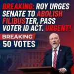 Rep. Chip Roy announced that the Senate now has 50 votes to pass the SAVE America Voter ID and Citizenship Act, urging Senate Republican Leader John Thune to abolish the 60‑vote filibuster so the bill can advance. Roy demanded “absolutely no more delays or excuses,” saying if fifty senators support the measure it should receive a vote. He called the filibuster a “Zombie” obstruction and pressed Republicans to act immediately to secure voter ID and citizenship provisions included in the bill. Roy’s statement intensifies pressure on Senate GOP leadership to change rules and move the legislation forward this week, urgently.