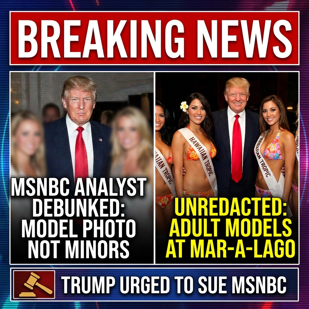 <p>Breaking: Democrats on the House Oversight Committee released a trove of photos from Jeffrey Epstein’s files that included an image of President Trump standing with women whose faces were redacted. On MSNBC’s Ana Cabrera show a legal analyst suggested the redactions “suggest” the women could be minors or survivors — a claim critics say was false. Reporting afterward found the unredacted photo showed Hawaiian Tropic models at a Mar-a-Lago event in the late 1990s who said they were adults. Social media and conservative commentators urged Trump to sue MSNBC and circulated a poll asking whether he should do so now. (<a href="https://www.mediaite.com/politics/trump/ms-nows-legal-expert-incorrectly-claims-trump-picture-suggests-he-is-with-minors-and-or-survivors-of-jeffrey-epstein/?utm_source=openai">mediaite.com</a>)</p>