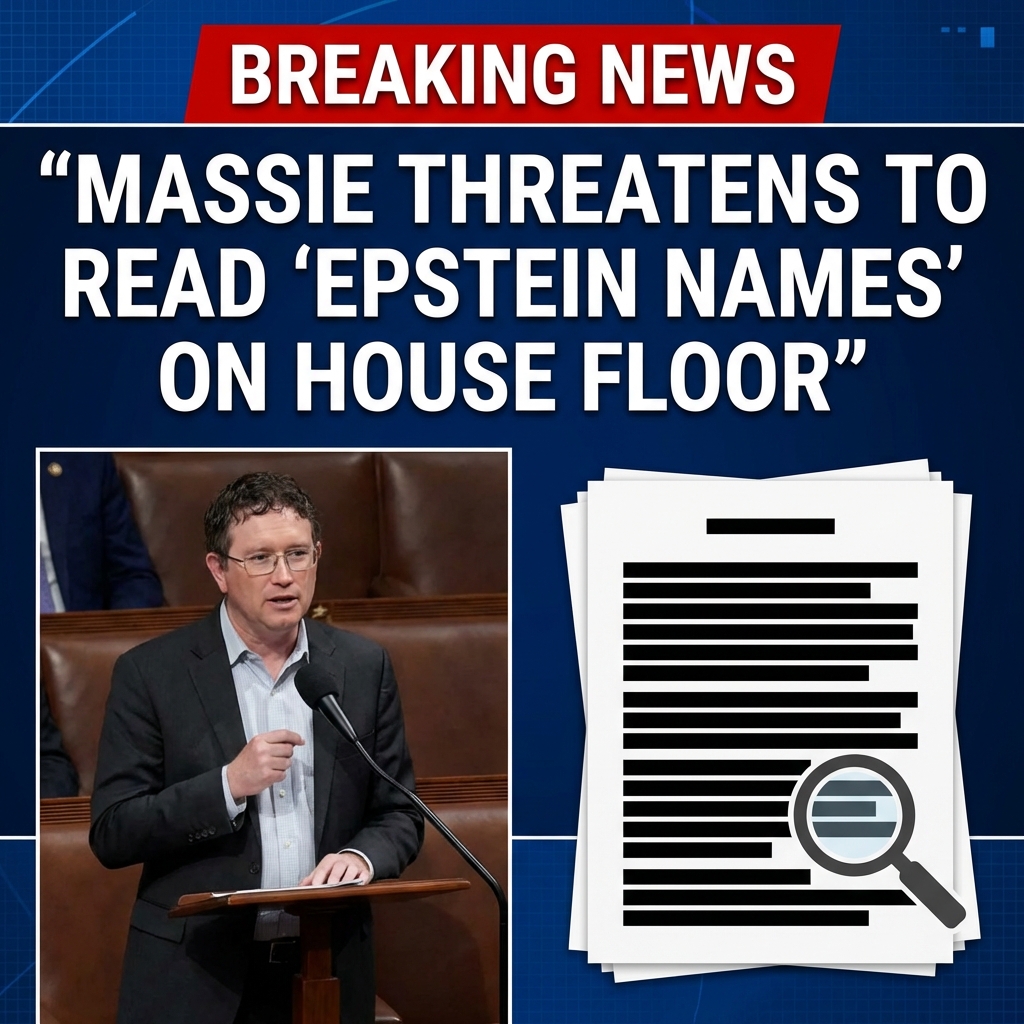 <p>Rep. Thomas Massie said he’s prepared to start reading alleged Jeffrey Epstein “client” names aloud on the House floor if Attorney General Pam Bondi’s Justice Department refuses to unredact them. (<a href="https://www.newsweek.com/epstein-list-could-read-congress-house-floor-thomas-massie-marjorie-taylor-greene-2124273?utm_source=openai">newsweek.com</a>) Massie, co‑sponsor of the bipartisan Epstein Files Transparency Act, said survivors could privately provide names and that he would invoke the Speech or Debate Clause’s immunity to disclose them. (<a href="https://www.theguardian.com/us-news/2026/feb/09/howard-lutnick-thomas-massie-resign-epstein-files?utm_source=openai">theguardian.com</a>) His warning follows the DOJ’s court‑ordered release of millions of Epstein‑related documents amid sharp criticism over heavy redactions and missing records. (<a href="https://www.washingtonpost.com/politics/2026/02/03/epstein-file-release-unanswered-questions/?utm_source=openai">washingtonpost.com</a>) Lawmakers have demanded fuller transparency; Massie says using floor immunity is a last resort to force disclosure now.</p>