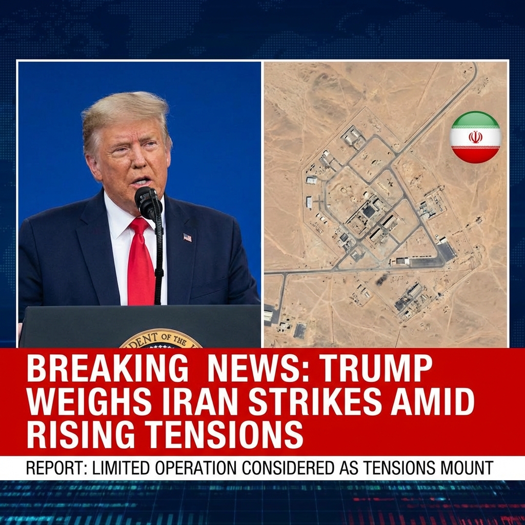 <p>Reports say former president Donald Trump is weighing swift, decisive strikes on Iranian regime bases aimed, officials say, at debilitating Tehran’s capabilities and allowing the Iranian people to reclaim their country. (<a href="https://www.nbcdfw.com/news/national-international/trump-would-want-swift-decisive-military-action-iran-sources/3968582/?utm_source=openai">nbcdfw.com</a>) U.S. sources tell NBC and other outlets he seeks a limited, definitive operation; advisers warn the measures may not guarantee collapse and could provoke harsh retaliation. (<a href="https://www.nbcdfw.com/news/national-international/trump-would-want-swift-decisive-military-action-iran-sources/3968582/?utm_source=openai">nbcdfw.com</a>) The moves follow heightened tensions — naval deployments, the downing of an Iranian drone near the USS Abraham Lincoln, and resumed nuclear talks — and have drawn international criticism and warnings of regional escalation. (<a href="https://apnews.com/article/634f406a5bb416b7a1a8bec8cc72b4b8?utm_source=openai">apnews.com</a>) Diplomacy remains active even as military options are debated. (<a href="https://www.washingtonpost.com/national-security/2026/02/06/us-iran-nuclear-talks-oman/?utm_source=openai">washingtonpost.com</a>)</p>
