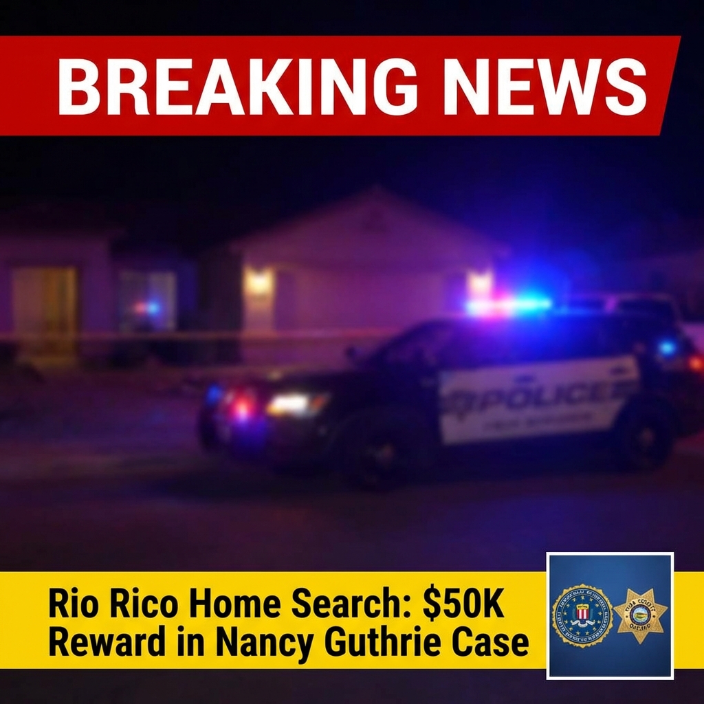 <p>Authorities searched a Rio Rico home after detaining a man during a traffic stop. A woman who spoke to CNN said FBI agents told her they had received a tip that Nancy Guthrie was inside; she identified herself as the detainee’s mother‑in‑law and said officers executed a court‑authorized search and questioned her son‑in‑law, whom she denied was involved. Guthrie, 84, remains missing after being taken from her Tucson home. The FBI and Pima County Sheriff’s Office are leading the investigation, released surveillance images of a person of interest, and are offering a $50,000 reward for information as authorities continue searching. (<a href="https://www.kold.com/2026/02/11/one-detained-rio-rico-home-being-searched-nancy-guthrie-case/?utm_source=openai">kold.com</a>)</p>