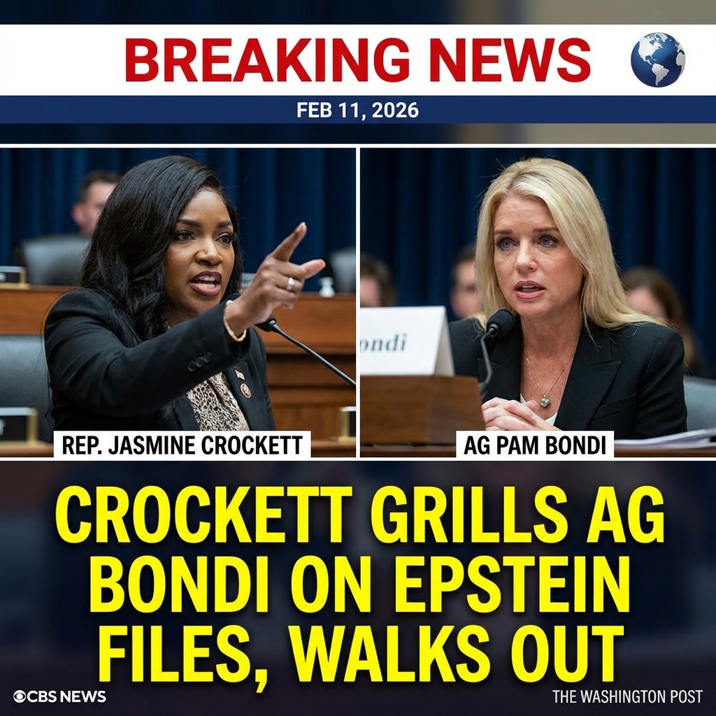 <p>On February 11, 2026, during a House Judiciary Committee hearing with Attorney General Pam Bondi, Rep. Jasmine Crockett accused the DOJ of mishandling FBI files on Jeffrey Epstein and challenged Bondi over redactions and protections for figures. (<a href="https://www.washingtonpost.com/politics/2026/02/11/president-donald-trump/4d9d9eb8-074b-11f1-b196-5e1986b3575c_story.html?utm_source=openai">washingtonpost.com</a>) Crockett said, “I’m not saying the president is a pedophile, but there is a lot of evidence in these files that suggests that he is very close friends with a lot of men who are pedophiles,” and cited thousands of references to the president in the released records. (<a href="https://thegrio.com/2026/02/11/jasmine-crockett-ag-pam-bondi-hearing-trump-pedophiles/?utm_source=openai">thegrio.com</a>) She called the administration complicit, walked out of the hearing, and Democrats pressed Bondi for answers. (<a href="https://www.cbsnews.com/live-updates/pam-bondi-hearing-epstein-files-justice-department-congress/?utm_source=openai">cbsnews.com</a>)</p>