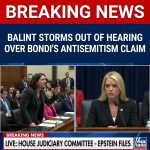 <p>At a marathon House Judiciary Committee hearing on the Jeffrey Epstein files, Rep. Becca Balint (D‑Vt.) erupted after Attorney General Pam Bondi challenged her record and invoked antisemitism, telling Balint she had voted against a resolution condemning antisemitism. Balint, whose grandfather died in the Holocaust, shouted “Are you serious?!” criticized Bondi’s line of attack as inappropriate, then rose and stormed out of the hearing. The confrontation occurred amid broader bipartisan clashes over the Justice Department’s handling of Epstein documents and Bondi’s combative testimony. Committee leaders attempted to restore order as the exchange drew national attention and video widely circulated online. (<a href="https://apnews.com/article/7a40d416451df0ebd487cb021b0a706d?utm_source=openai">apnews.com</a>)</p>