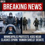 <p>Mid January 2026 protests in Minneapolis over recent federal immigration agent shootings drew families, and videos circulated showing some people bringing babies and toddlers near confrontations with federal officers. Critics on social media accused protesters of using children as human shields, while participants and local reporters said some parents brought children to show community and witness events. Footage and news reports show tear gas and flashbang munitions affecting bystanders; one family was filmed leaving an SUV filled with gas. Clashes around the Whipple Federal Building intensified debate about protest tactics, child safety, and law enforcement crowd control and political polarization. (<a href="https://news.meaww.com/minnesota-women-bring-babies-and-toddlers-to-protests-after-ice-shootings-sparking-safety-concerns?utm_source=openai">news.meaww.com</a>)</p>