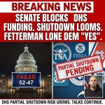 <p>Senators failed 52-47 to advance a bill to keep the Department of Homeland Security funded, teeing up a partial DHS shutdown by the end of the week unless negotiators strike a deal. (<a href="https://www.cbsnews.com/news/homeland-security-funding-immigration-reforms-senate-democrats-vote/?utm_source=openai">cbsnews.com</a>) Pennsylvania Democrat John Fetterman was the lone Senate Democrat to vote to advance the measure. (<a href="https://www.yahoo.com/news/articles/fetterman-only-senate-democrat-vote-201945960.html?utm_source=openai">yahoo.com</a>) The lapse would not affect ICE and CBP operations, which were already funded from prior legislation, but would disrupt agencies such as TSA, FEMA, the Coast Guard and cyber‑security programs, forcing many workers to operate without pay until funding is restored. (<a href="https://www.theguardian.com/us-news/2026/feb/12/dhs-funding-blocked-senate-democrats?utm_source=openai">theguardian.com</a>) Lawmakers remain deadlocked over immigration‑enforcement reforms and talks continue around the clock. (<a href="https://www.washingtonpost.com/politics/2026/01/25/senate-democrats-homeland-security-funding-government-shutdown/f9b7cd30-fa13-11f0-954b-b80c7ed67fc7_story.html/?utm_source=openai">washingtonpost.com</a>)</p>