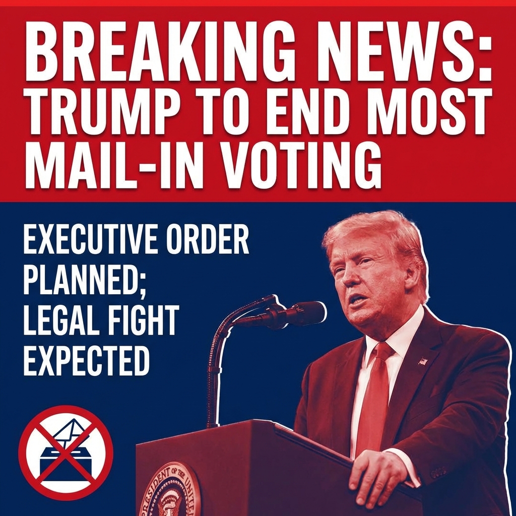 <p>Donald Trump announced that the Republican Party will eliminate mail-in voting for federal elections in all fifty states, with limited exceptions for people with disabilities and military personnel. (<a href="https://www.politico.com/news/2025/08/18/trump-eliminate-mail-in-voting-00513347?utm_source=openai">politico.com</a>) Lawyers are drafting an executive order to accomplish this. (<a href="https://www.washingtonpost.com/politics/2025/08/18/trump-mail-in-constitution-elections/?utm_source=openai">washingtonpost.com</a>) He also claimed the United States is the only country that uses mail voting—a false assertion. (<a href="https://time.com/7310391/trump-mail-in-ballots-midterms-votes/?utm_source=openai">time.com</a>) Election experts note states control election procedures, so a federal ban would likely face constitutional obstacles. (<a href="https://www.factcheck.org/2025/08/factchecking-trumps-claims-about-mail-in-ballots-voting-machines-and-states-role/?utm_source=openai">factcheck.org</a>) Mail and absentee voting are common elsewhere; many democracies including Canada, the United Kingdom and Germany allow postal voting. (<a href="https://www.euronews.com/my-europe/2025/08/26/yes-postal-voting-exists-in-europe-contrary-to-trumps-claims?utm_source=openai">euronews.com</a>) Critics warn the move could restrict voter access and face court challenges.</p>