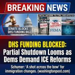 <p>Senate Democrats blocked a Department of Homeland Security funding bill on Feb. 12, forcing a partial shutdown set to begin at 12:01 a.m. Saturday that would furlough or curtail TSA, FEMA, the Coast Guard and portions of federal cybersecurity operations. Democrats said the move pressures Republicans for immigration-reform measures after recent deadly ICE operations, demanding body cameras, identification rules and limits on enforcement near sensitive sites. Schumer called the votes “a shot across the bow” at Republicans. ICE and Customs and Border Protection should continue operating because they already received separate funding, while other DHS functions will be disrupted nationwide. (<a href="https://www.washingtonpost.com/politics/2026/02/12/congress-homeland-security-shutdown/?utm_source=openai">washingtonpost.com</a>)</p>