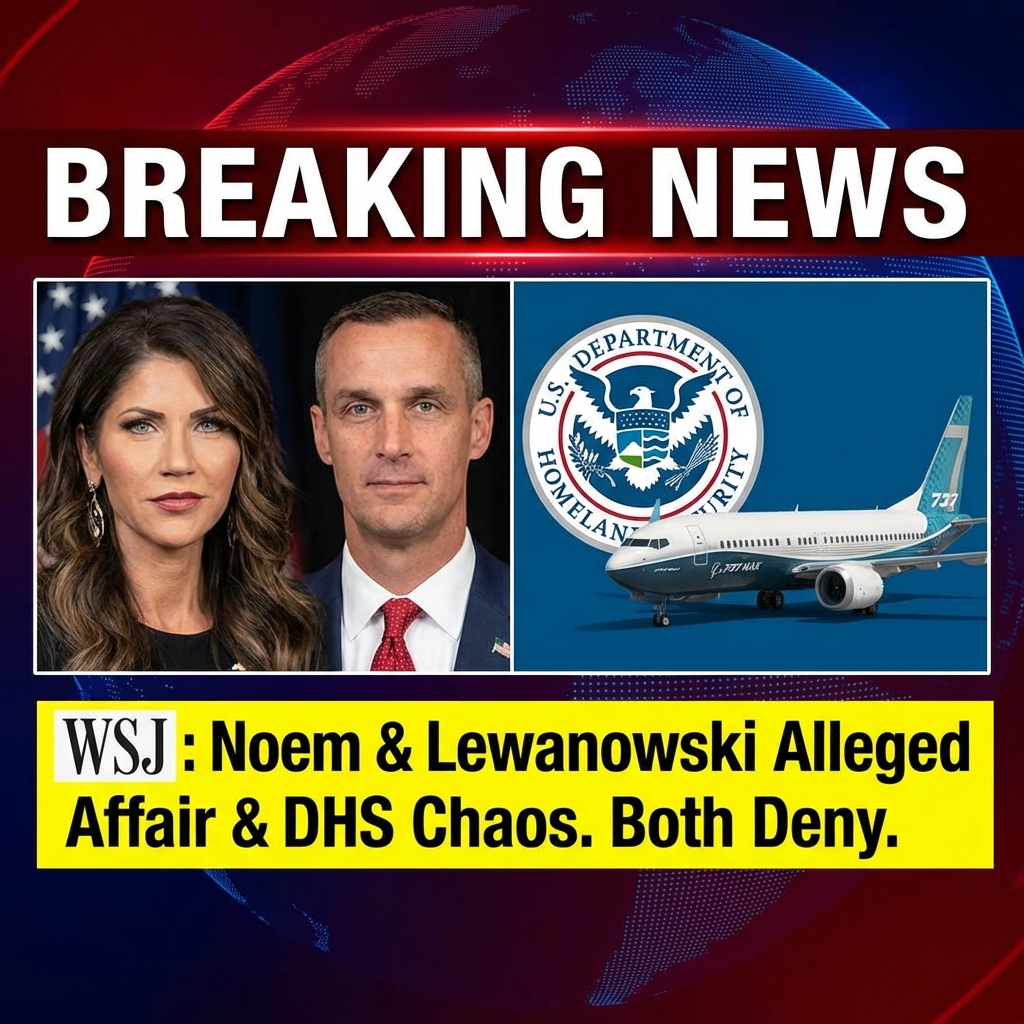 <p>Breaking: The Wall Street Journal reports that Homeland Security Secretary Kristi Noem and adviser Corey Lewandowski—both married—are in a relationship they “do little to hide” inside the Department of Homeland Security. (<a href="https://www.wsj.com/politics/policy/chaos-kristi-noem-homeland-security-f095ac95?utm_source=openai">wsj.com</a>) The paper says Lewandowski, acting as Noem’s de facto chief of staff, once fired a U.S. Coast Guard pilot after Noem’s blanket failed to transfer during a plane change; pilot was later reinstated when no other crew could be found. (<a href="https://www.wsj.com/politics/policy/chaos-kristi-noem-homeland-security-f095ac95?utm_source=openai">wsj.com</a>) The investigation describes sweeping personnel shakeups, polygraphs and use of a leased luxury 737 MAX for travel. (<a href="https://www.wsj.com/politics/policy/chaos-kristi-noem-homeland-security-f095ac95?utm_source=openai">wsj.com</a>) A DHS spokesperson called the allegations “categorically false.” Both deny the reports. (<a href="https://people.com/coast-guard-pilot-fired-after-kristi-noem-blanket-left-behind-report-11906222?utm_source=openai">people.com</a>)</p>