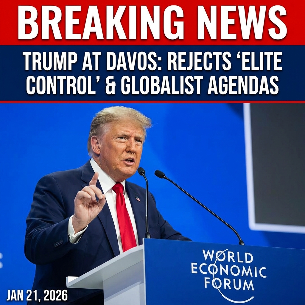 <p>At the World Economic Forum in Davos on January 21, 2026, President Donald Trump delivered a confrontational address that stunned many attendees. He openly dismissed the WEF’s climate and “Great Reset” agendas, calling them instruments of elite control, and warned that plans for supranational governance would not proceed on his watch. Trump framed his remarks as a defense of national sovereignty and economic security, criticising aggressive decarbonisation policies and urging investment in U.S. industry. His tone signalled a direct challenge to Davos elites and has provoked mixed reactions from European leaders, global investors and media observers and analysts worldwide today. (<a href="https://apnews.com/article/85aa42fb7751bedc1643c5a0e465a053?utm_source=openai">apnews.com</a>)</p>