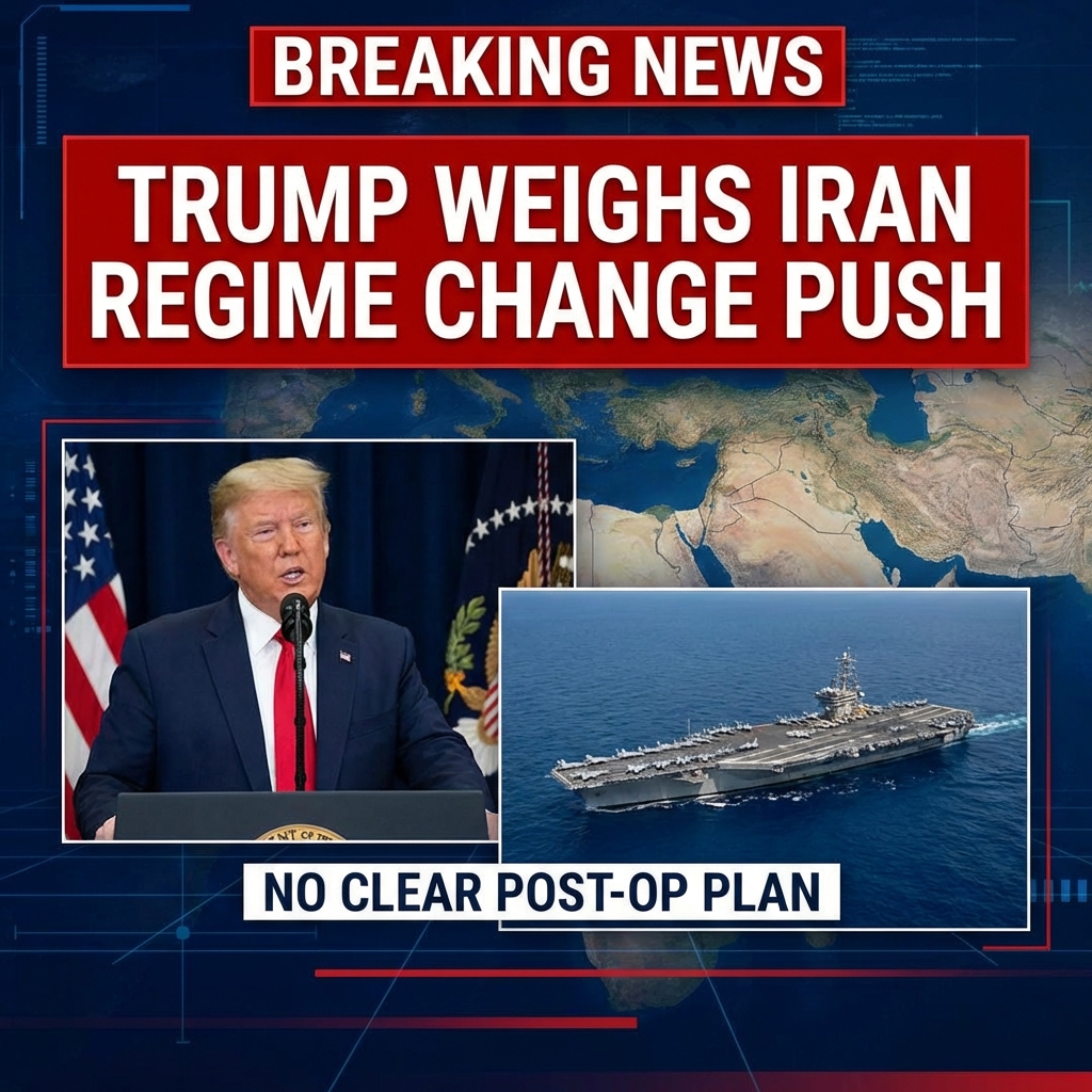 <p>President Trump is reportedly weighing a rapid push to remove Iran’s clerical leadership to avoid a protracted war, saying regime change “would be the best thing that could happen.” The administration has sent a second aircraft‑carrier group and expanded military assets to the Middle East even as U.S. and Iranian envoys hold indirect talks in Geneva. Senior officials acknowledge there is no settled roadmap or clear post‑operation plan, raising doubts about objectives and risks of wider escalation. Analysts warn that a swift ouster could trigger a longer, more dangerous conflict and complicate regional stability. Global leaders call for diplomacy instead.</p>
<p>Sources: (<a href="https://www.timesunion.com/news/article/second-us-aircraft-carrier-is-being-sent-to-the-21351441.php?utm_source=openai">timesunion.com</a>)</p>