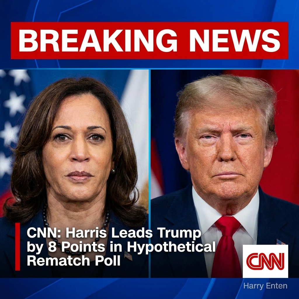 <p>CNN’s chief data correspondent Harry Enten said on CNN News Central that, in a hypothetical rematch, Vice President Kamala Harris would now defeat Donald Trump. (<a href="https://www.thedailybeast.com/cnn-data-guru-delivers-bad-news-to-trump-about-2024-election-re-do/">thedailybeast.com</a>) Enten cited an NBC News/SurveyMonkey poll showing Harris ahead by eight points — a major reversal from Trump’s one-point 2024 victory and an April 2025 polled redo that had Harris up one. (<a href="https://www.thedailybeast.com/cnn-data-guru-delivers-bad-news-to-trump-about-2024-election-re-do/">thedailybeast.com</a>) He said Harris voters stick more with Democratic congressional candidates (89% vs. 83% for Trump voters), 2024 nonvoters now favor Democrats by 16 points, and Kalshi markets lift Democrats’ Senate odds from 19% to 40%. (<a href="https://www.thedailybeast.com/cnn-data-guru-delivers-bad-news-to-trump-about-2024-election-re-do/">thedailybeast.com</a>) Enten added Trump’s net approval is −22 points. (<a href="https://www.thedailybeast.com/cnn-data-guru-delivers-bad-news-to-trump-about-2024-election-re-do/">thedailybeast.com</a>)</p>