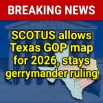 <p>The U.S. Supreme Court on December 4, 2025, issued a 6–3 order allowing Texas’s newly drawn congressional map to be used in the 2026 midterms, staying a lower‑court injunction. The plan, passed by the Republican‑controlled legislature and signed by Gov. Greg Abbott, is projected to add five GOP‑leaning seats. A three‑judge federal panel had ruled the map an illegal racial gerrymander, but the Supreme Court said the district court erred and emphasized timing and presumption‑of‑good‑faith doctrines. The redraw shifts Reps. Jasmine Crockett and Al Green out of their districts, threatening their incumbency and boosting Republican chances in Texas in 2026. (<a href="https://www.democracydocket.com/news-alerts/scotus-allows-texas-to-use-racially-gerrymandered-map-in-2026-midterm-elections/?utm_source=openai">democracydocket.com</a>)</p>