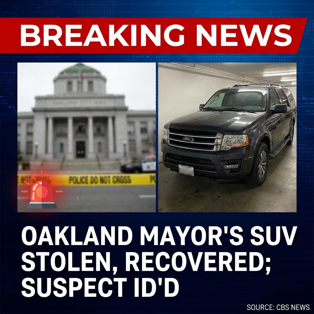 <p>Oakland officials say a city-owned Ford Expedition used to shuttle Mayor Barbara Lee was stolen after someone allegedly removed the keys from her City Hall office. Security footage and reports indicate the office door was tampered with over the Presidents Day period, and the SUV was driven out of the garage. Police recovered the vehicle hours later in Vallejo and have identified a suspect for whom a warrant is active; the Oakland Police Department is investigating. Mayor Lee issued a brief statement stressing public safety and saying authorities cannot comment further while the probe continues, and city officials promised reviews. (<a href="https://www.cbsnews.com/sanfrancisco/news/oakland-mayor-barbara-lee-vehicle-stolen-city-hall-vallejo/?utm_source=openai">cbsnews.com</a>)</p>