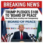 <p>On February 19, 2026, President Donald Trump announced that the United States would contribute $10 billion to the newly formed “Board of Peace” at its inaugural meeting in Washington, D.C. The board—created under Trump’s 20‑point Gaza plan and described by some reports as chaired by him “for life”—also drew roughly $7 billion in pledges from other nations. Administration officials have not specified the funding source or whether Congress will approve the transfer; critics warn the body’s legal structure, Trump’s enduring control, and scant transparency could create conflicts of interest and raise questions about oversight and where taxpayer dollars would flow. (<a href="https://www.cbsnews.com/news/trump-says-us-to-contribute-10-billion-for-board-of-peace/?utm_source=openai">cbsnews.com</a>)</p>