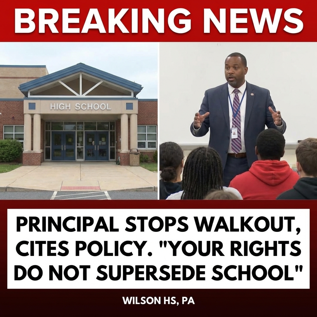 <p>Wilson High School principal Daniel Weber stopped an anti-ICE student walkout in West Lawn, Pennsylvania, by ordering students to return to class and warning that those who remained would be suspended. A video of Weber’s remarks — in which he says organizers canceled the event, students left without permission and “your rights do not supersede the school” — circulated on TikTok and X. The district says the demonstration had been discussed but canceled and that any consequences are for policy violations, not viewpoints. About 60 students walked out; Weber’s firm enforcement drew national attention and praise on social media platforms. (<a href="https://dailycallernewsfoundation.org/2026/02/19/watch-principal-lay-down-the-law-to-students-on-anti-ice-walkout/?utm_source=openai">dailycallernewsfoundation.org</a>)</p>