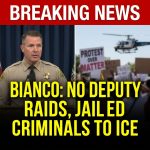 <p>Riverside County Sheriff Chad Bianco, a Republican candidate for California governor, announced he will not task deputies with immigration enforcement, saying “the Riverside County Sheriff’s Office and your deputies have not, are not, and will not engage in any type of immigration enforcement.” He denied reports of ICE raids by local deputies, criticized California’s sanctuary law SB 54, and said he will cooperate with ICE to remove criminals from county jails where legally permitted. Bianco’s comments follow statewide fears of federal immigration sweeps and add heat to his law‑and‑order gubernatorial campaign. The announcement sparked protests and national media attention nationwide. (<a href="https://www.cbsnews.com/losangeles/news/riverside-county-deputies-wont-make-immigration-related-arrests-sheriff-bianco-says/?utm_source=openai">cbsnews.com</a>)</p>