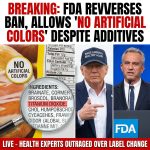 <p>Trump’s FDA has retreated from plans to ban artificial food colours, instead loosening labeling so companies may claim “no artificial colors” even when products include additives such as titanium dioxide, provoking outrage from health experts. (<a href="https://www.theguardian.com/us-news/2026/feb/20/fda-artificial-colors-food?utm_source=openai">theguardian.com</a>) Critics including the Environmental Working Group and CSPI say the change will mislead consumers and leave potentially carcinogenic or neurotoxic substances permitted. (<a href="https://www.theguardian.com/us-news/2026/feb/20/fda-artificial-colors-food?utm_source=openai">theguardian.com</a>) HHS secretary Robert F. Kennedy Jr. defended the move as progress toward replacing petroleum-based dyes under the “Make America Healthy Again” agenda, and industry hailed voluntary commitments. (<a href="https://www.theguardian.com/us-news/2026/feb/20/fda-artificial-colors-food?utm_source=openai">theguardian.com</a>) States such as West Virginia and Texas are pursuing their own bans or warning-label laws nationwide. (<a href="https://www.theguardian.com/us-news/2026/feb/20/fda-artificial-colors-food?utm_source=openai">theguardian.com</a>)</p>